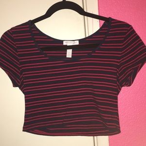 striped crop top